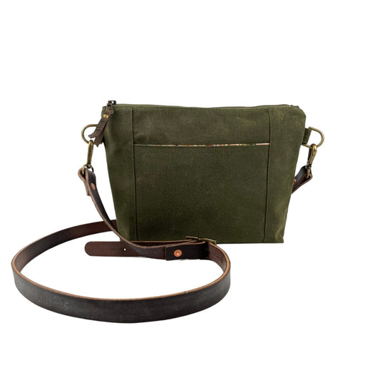 Olive Hunter waxed crossbody